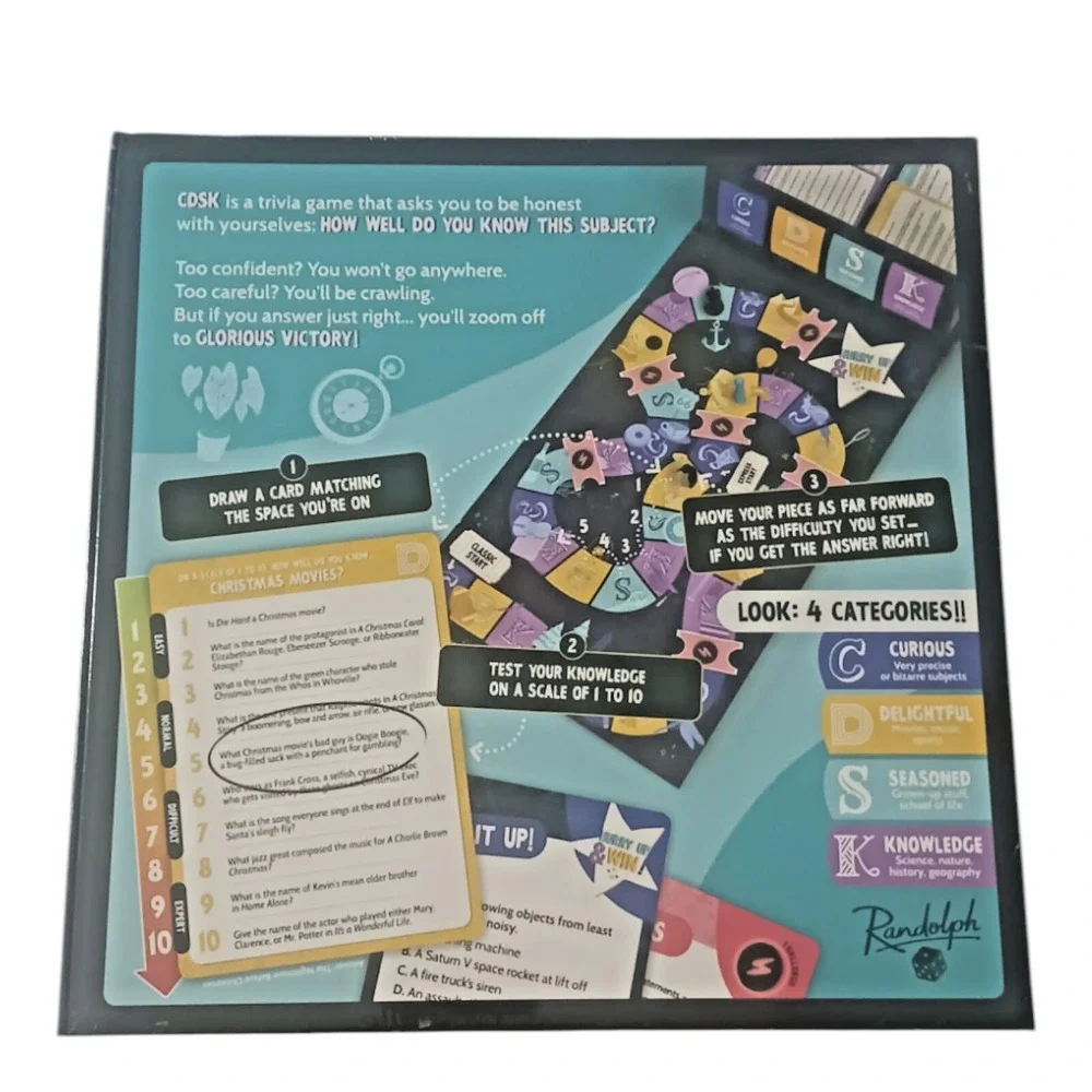 Randolph CDSK  Trivia Party and Team Game  Ages 14+  2 to 16 Players